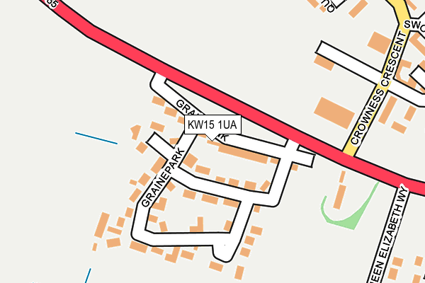 KW15 1UA map - OS OpenMap – Local (Ordnance Survey)