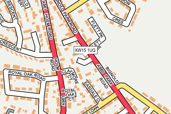 KW15 1UQ map - OS OpenMap – Local (Ordnance Survey)