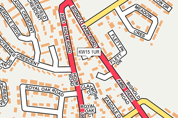 KW15 1UR map - OS OpenMap – Local (Ordnance Survey)