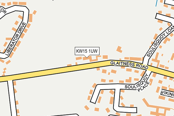 KW15 1UW map - OS OpenMap – Local (Ordnance Survey)