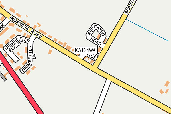 KW15 1WA map - OS OpenMap – Local (Ordnance Survey)