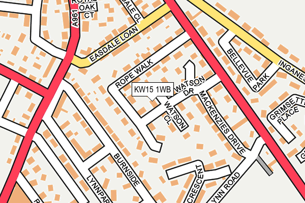 KW15 1WB map - OS OpenMap – Local (Ordnance Survey)