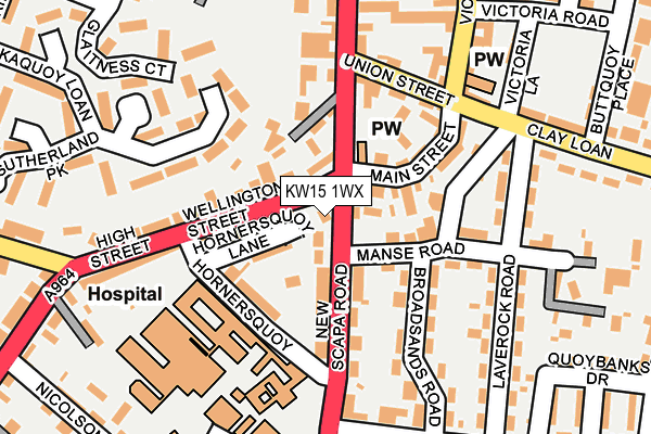 KW15 1WX map - OS OpenMap – Local (Ordnance Survey)