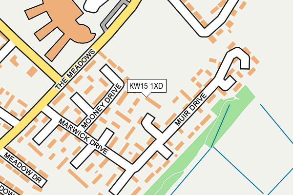 KW15 1XD map - OS OpenMap – Local (Ordnance Survey)