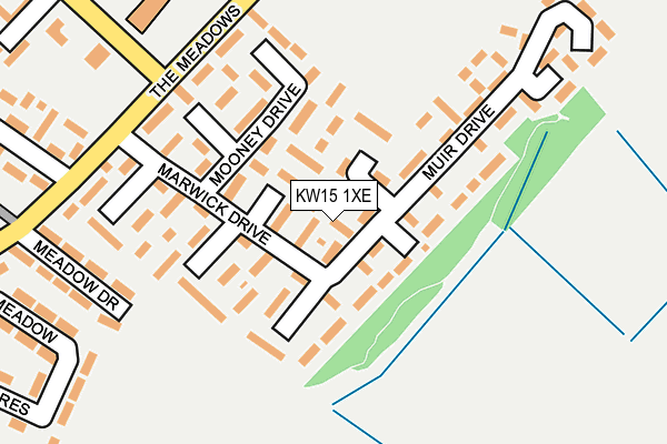 KW15 1XE map - OS OpenMap – Local (Ordnance Survey)