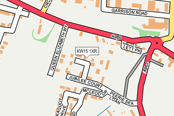 KW15 1XR map - OS OpenMap – Local (Ordnance Survey)