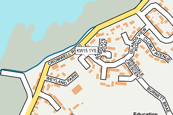 KW15 1YS map - OS OpenMap – Local (Ordnance Survey)