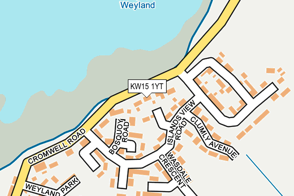 KW15 1YT map - OS OpenMap – Local (Ordnance Survey)