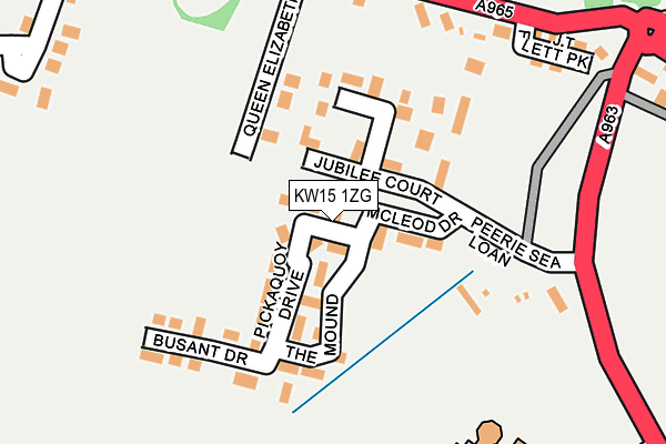 KW15 1ZG map - OS OpenMap – Local (Ordnance Survey)