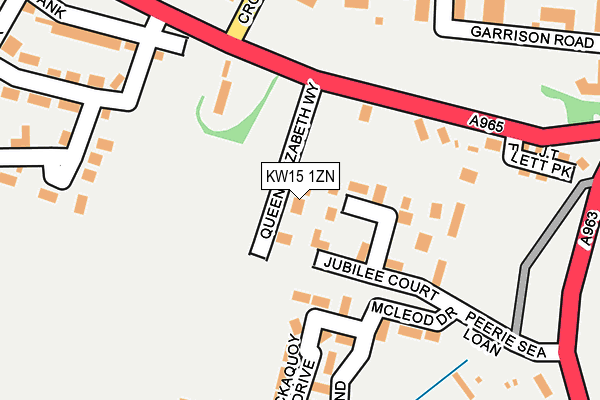 KW15 1ZN map - OS OpenMap – Local (Ordnance Survey)
