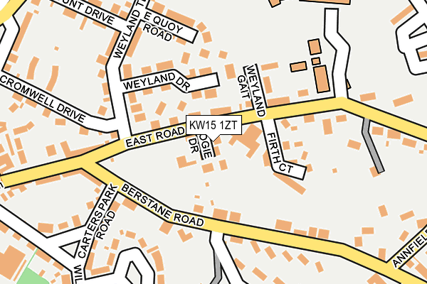 KW15 1ZT map - OS OpenMap – Local (Ordnance Survey)