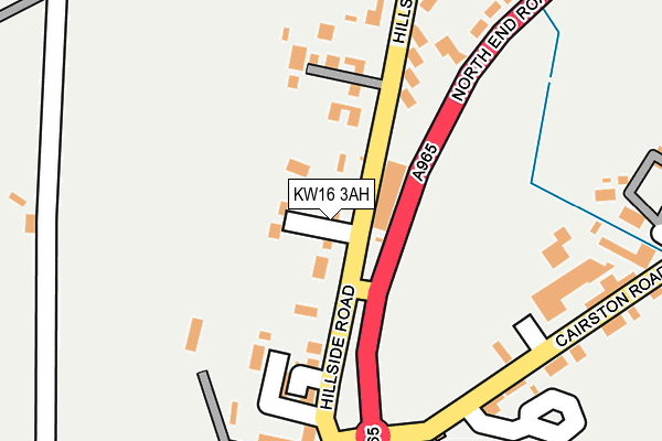 KW16 3AH map - OS OpenMap – Local (Ordnance Survey)