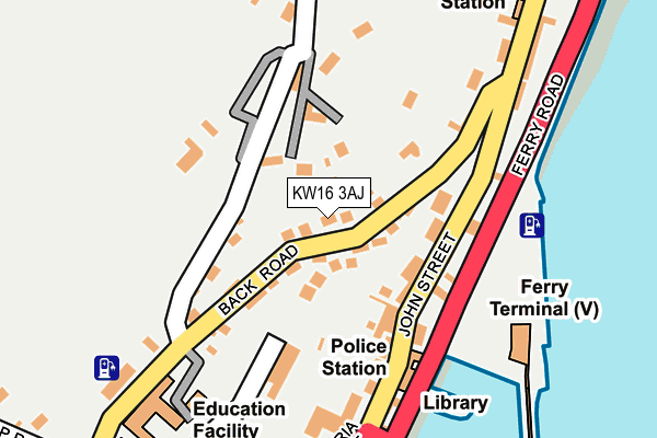 KW16 3AJ map - OS OpenMap – Local (Ordnance Survey)