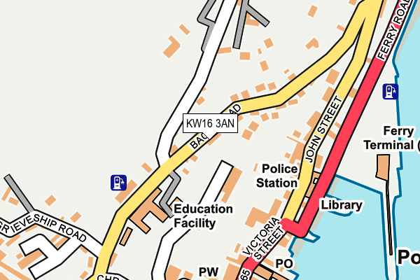KW16 3AN map - OS OpenMap – Local (Ordnance Survey)