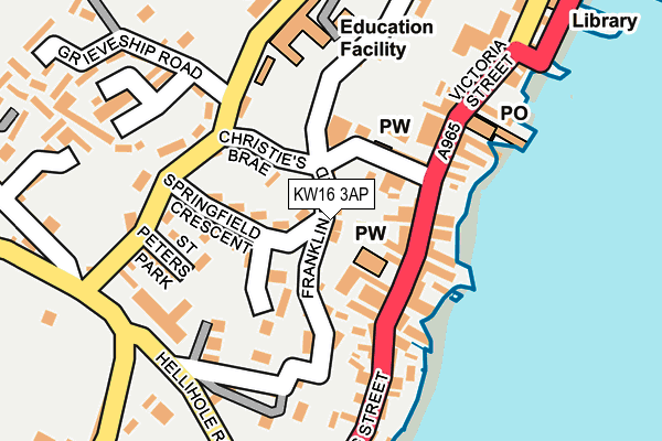 KW16 3AP map - OS OpenMap – Local (Ordnance Survey)