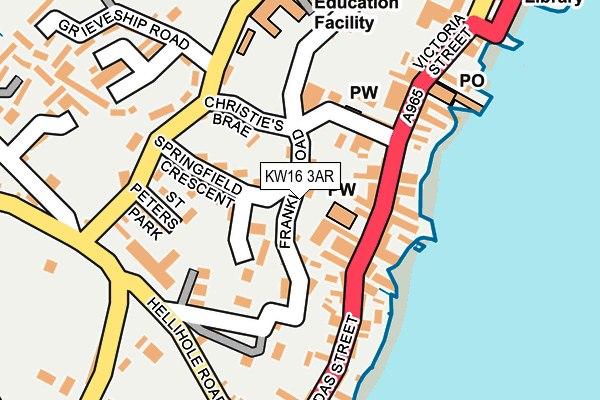 KW16 3AR map - OS OpenMap – Local (Ordnance Survey)