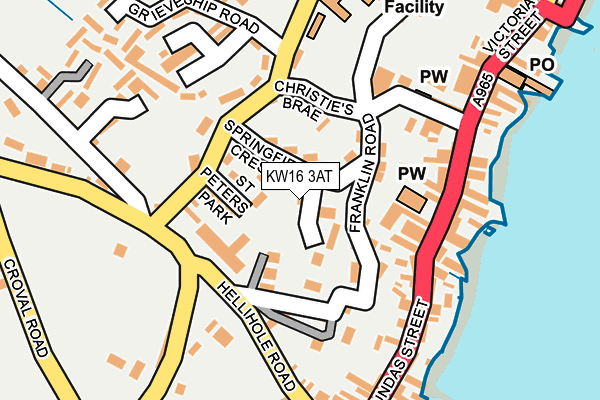 KW16 3AT map - OS OpenMap – Local (Ordnance Survey)