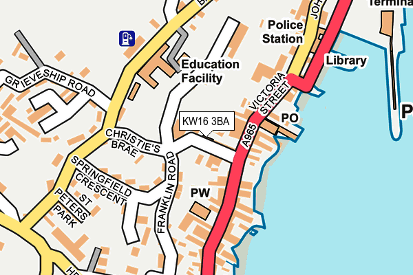 KW16 3BA map - OS OpenMap – Local (Ordnance Survey)