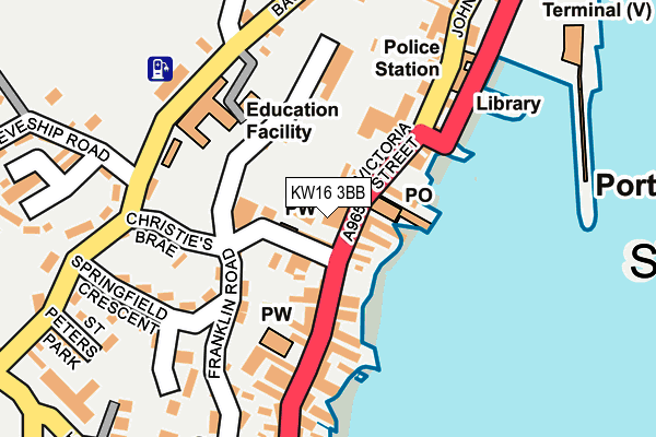 KW16 3BB map - OS OpenMap – Local (Ordnance Survey)