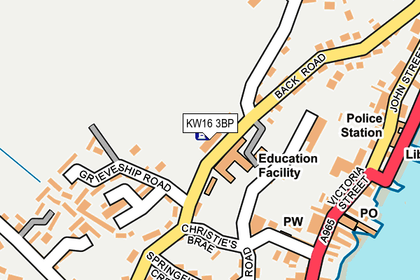 KW16 3BP map - OS OpenMap – Local (Ordnance Survey)