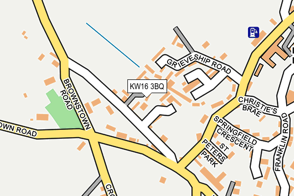 KW16 3BQ map - OS OpenMap – Local (Ordnance Survey)