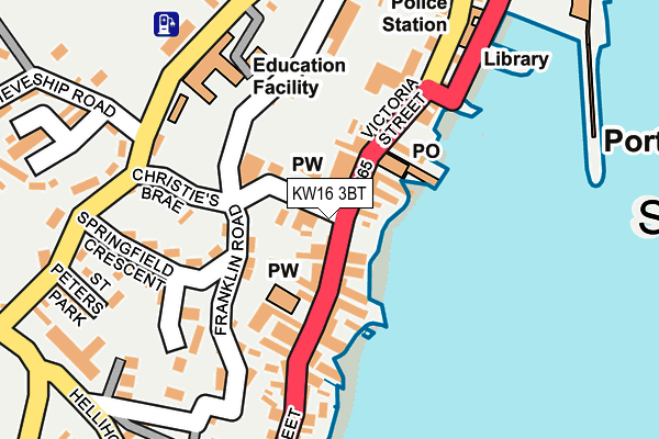 KW16 3BT map - OS OpenMap – Local (Ordnance Survey)