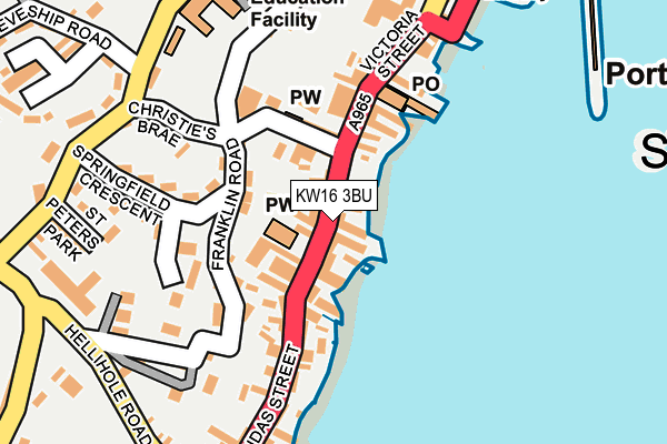KW16 3BU map - OS OpenMap – Local (Ordnance Survey)