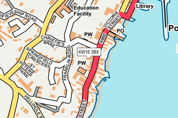 KW16 3BX map - OS OpenMap – Local (Ordnance Survey)