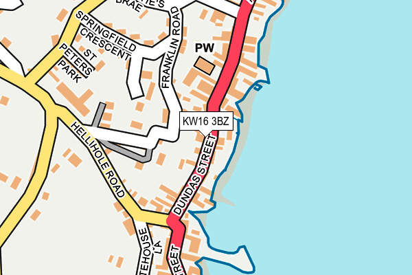 KW16 3BZ map - OS OpenMap – Local (Ordnance Survey)