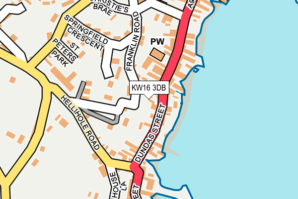 KW16 3DB map - OS OpenMap – Local (Ordnance Survey)