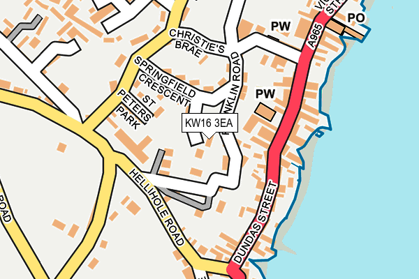 KW16 3EA map - OS OpenMap – Local (Ordnance Survey)