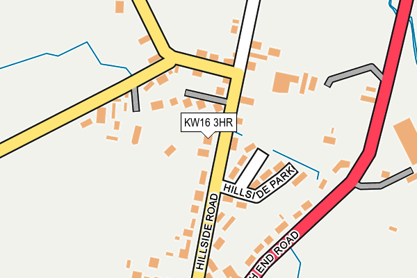 KW16 3HR map - OS OpenMap – Local (Ordnance Survey)