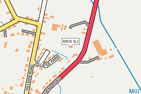 KW16 3LJ map - OS OpenMap – Local (Ordnance Survey)