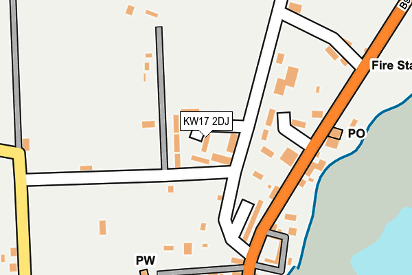 KW17 2DJ map - OS OpenMap – Local (Ordnance Survey)