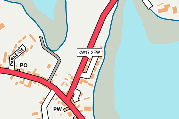 KW17 2EW map - OS OpenMap – Local (Ordnance Survey)