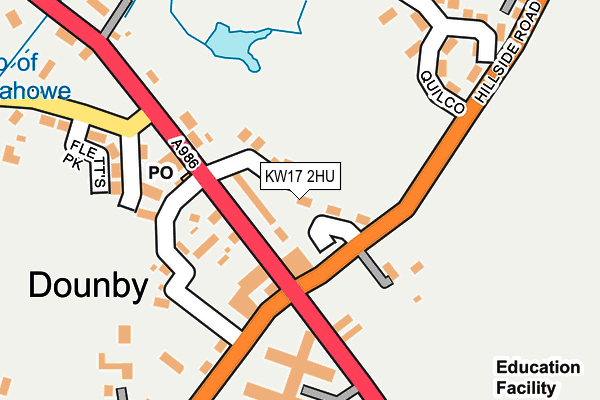KW17 2HU map - OS OpenMap – Local (Ordnance Survey)