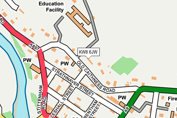 KW8 6JW map - OS OpenMap – Local (Ordnance Survey)