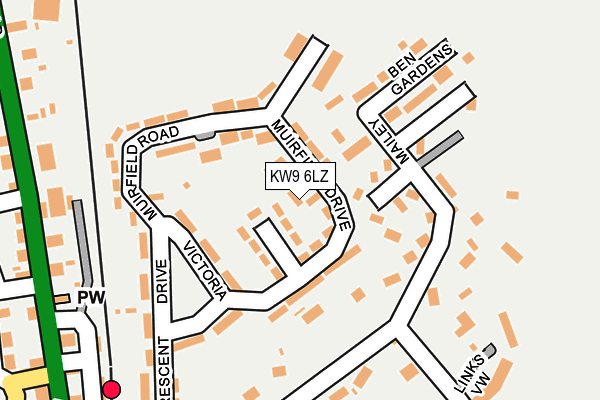 KW9 6LZ map - OS OpenMap – Local (Ordnance Survey)