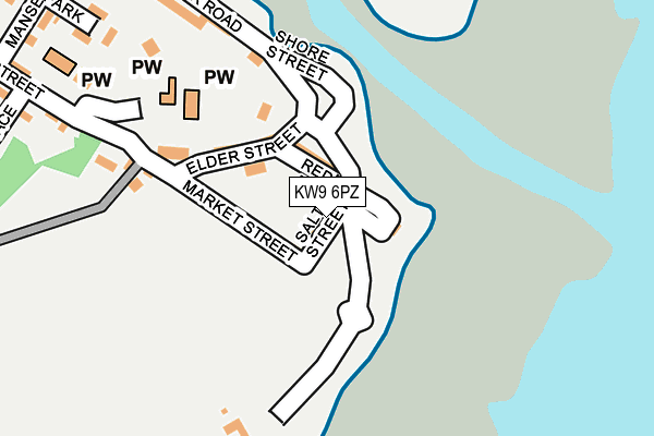 KW9 6PZ map - OS OpenMap – Local (Ordnance Survey)