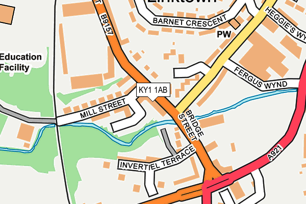 KY1 1AB map - OS OpenMap – Local (Ordnance Survey)