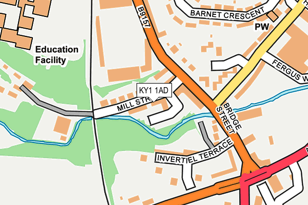 KY1 1AD map - OS OpenMap – Local (Ordnance Survey)