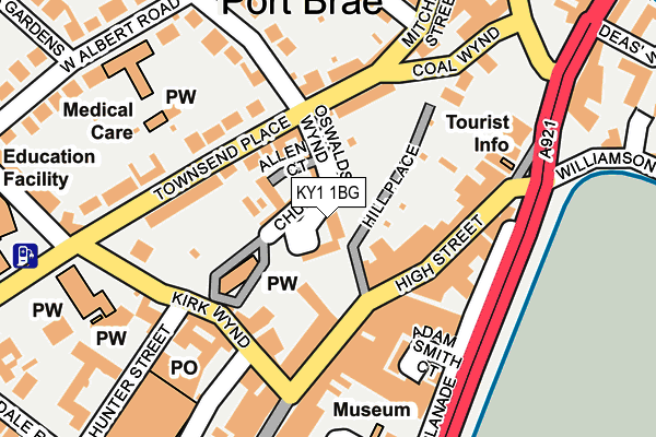 KY1 1BG map - OS OpenMap – Local (Ordnance Survey)