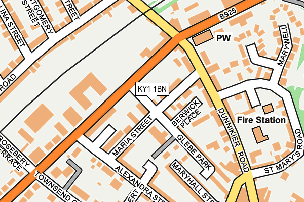 KY1 1BN map - OS OpenMap – Local (Ordnance Survey)