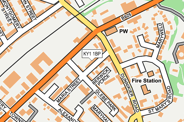 KY1 1BP map - OS OpenMap – Local (Ordnance Survey)