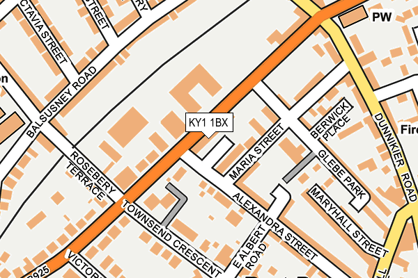 KY1 1BX map - OS OpenMap – Local (Ordnance Survey)