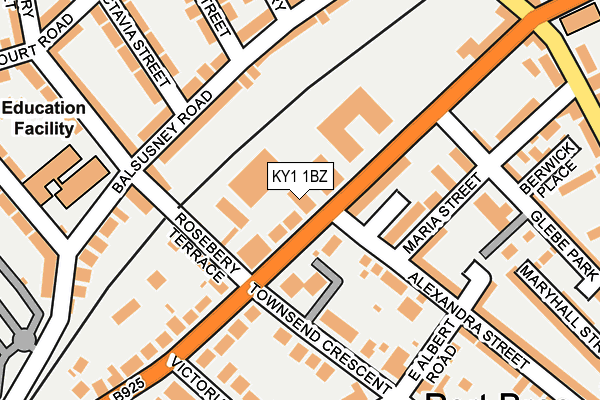 KY1 1BZ map - OS OpenMap – Local (Ordnance Survey)