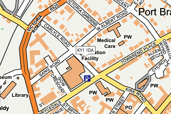 KY1 1DA map - OS OpenMap – Local (Ordnance Survey)