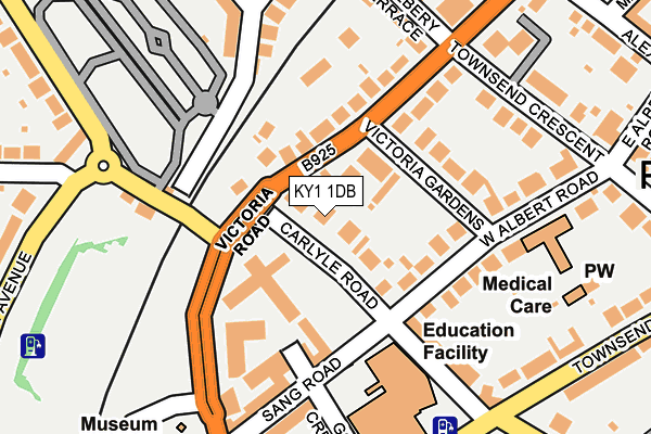 KY1 1DB map - OS OpenMap – Local (Ordnance Survey)