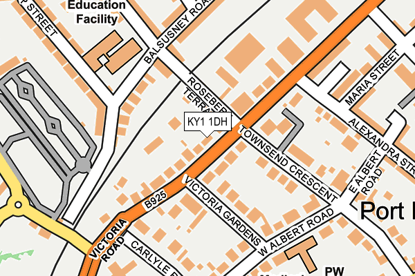 KY1 1DH map - OS OpenMap – Local (Ordnance Survey)