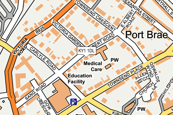 KY1 1DL map - OS OpenMap – Local (Ordnance Survey)